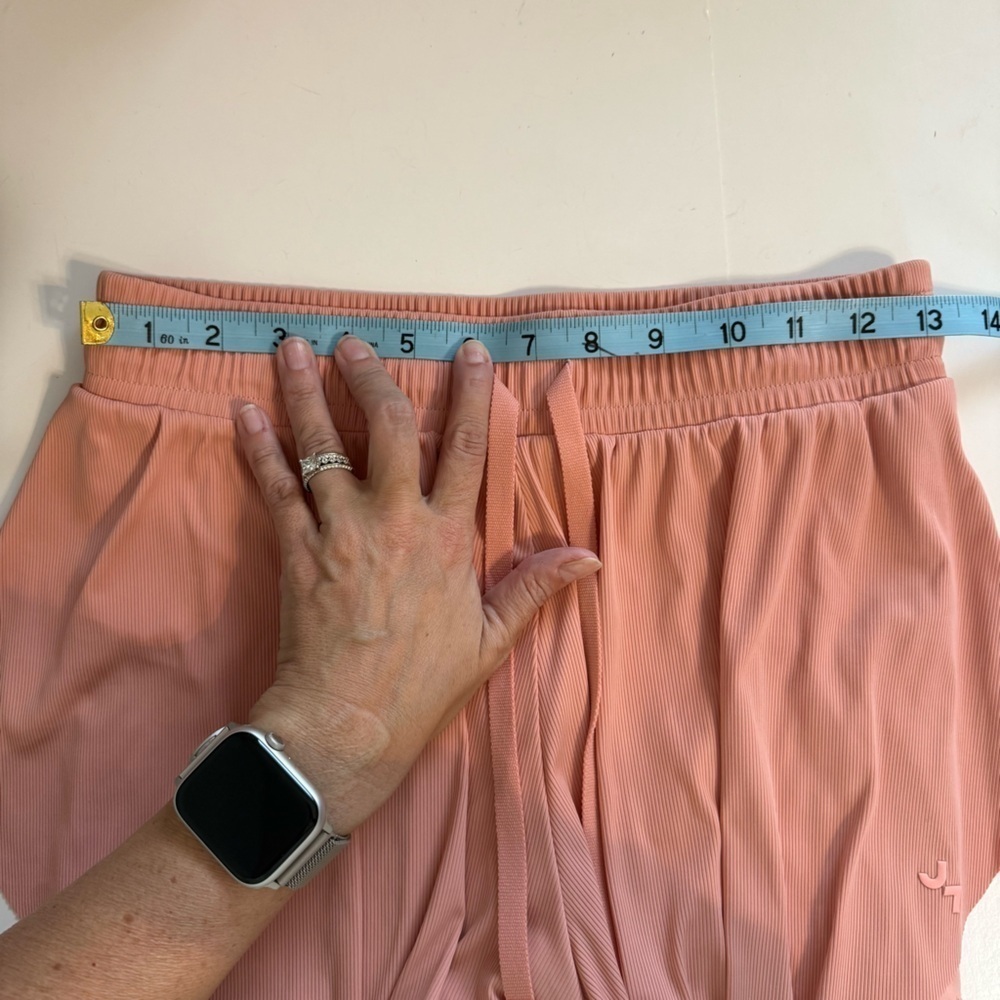 Joy Lab Women's Mid Rise Double Layer Run Shorts Peach Orange Pink Size Small - Picture 7 of 7